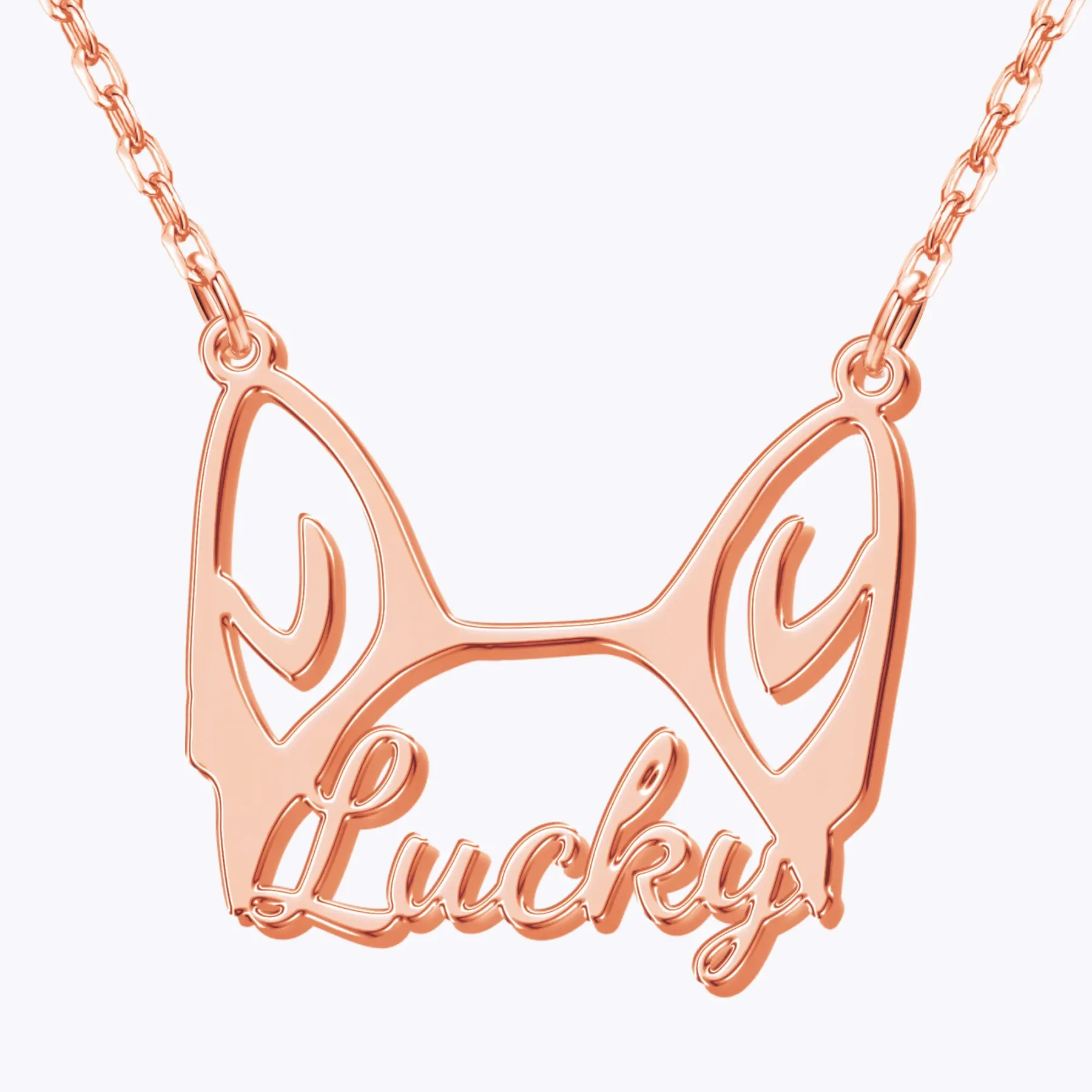 Pesonalized Dog Ears Name Necklace for Dog Pet Lover-BY PROMISE-Pet,Name