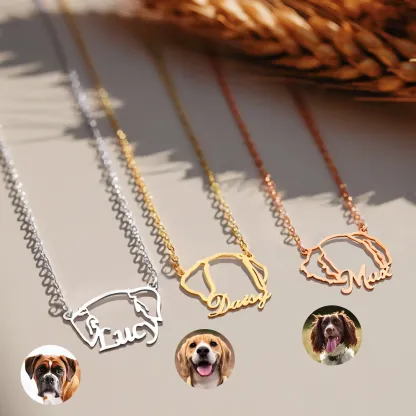 Pesonalized Dog Ears Name Necklace for Dog Pet Lover-BY PROMISE-Pet,Name