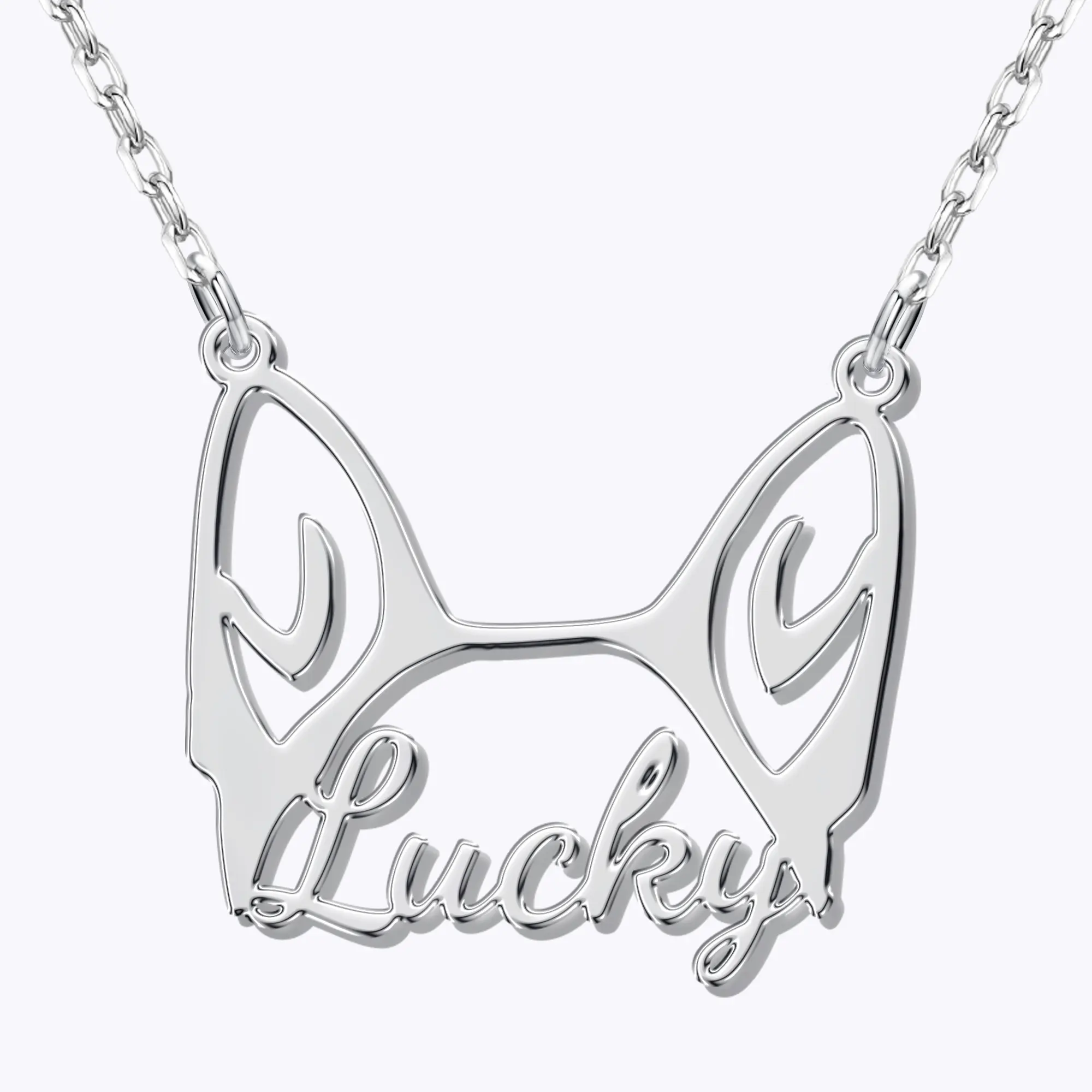 Pesonalized Dog Ears Name Necklace for Dog Pet Lover-BY PROMISE-Pet,Name