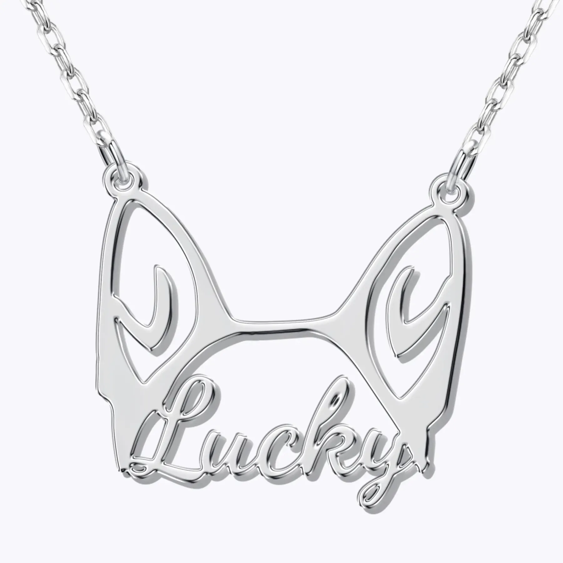 Pesonalized Dog Ears Name Necklace for Dog Pet Lover-BY PROMISE-Pet,Name