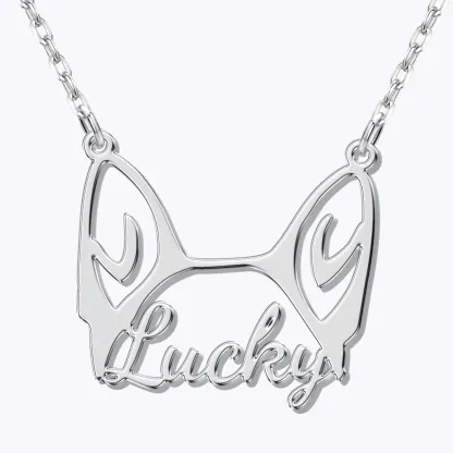 Pesonalized Dog Ears Name Necklace for Dog Pet Lover-BY PROMISE-Pet,Name
