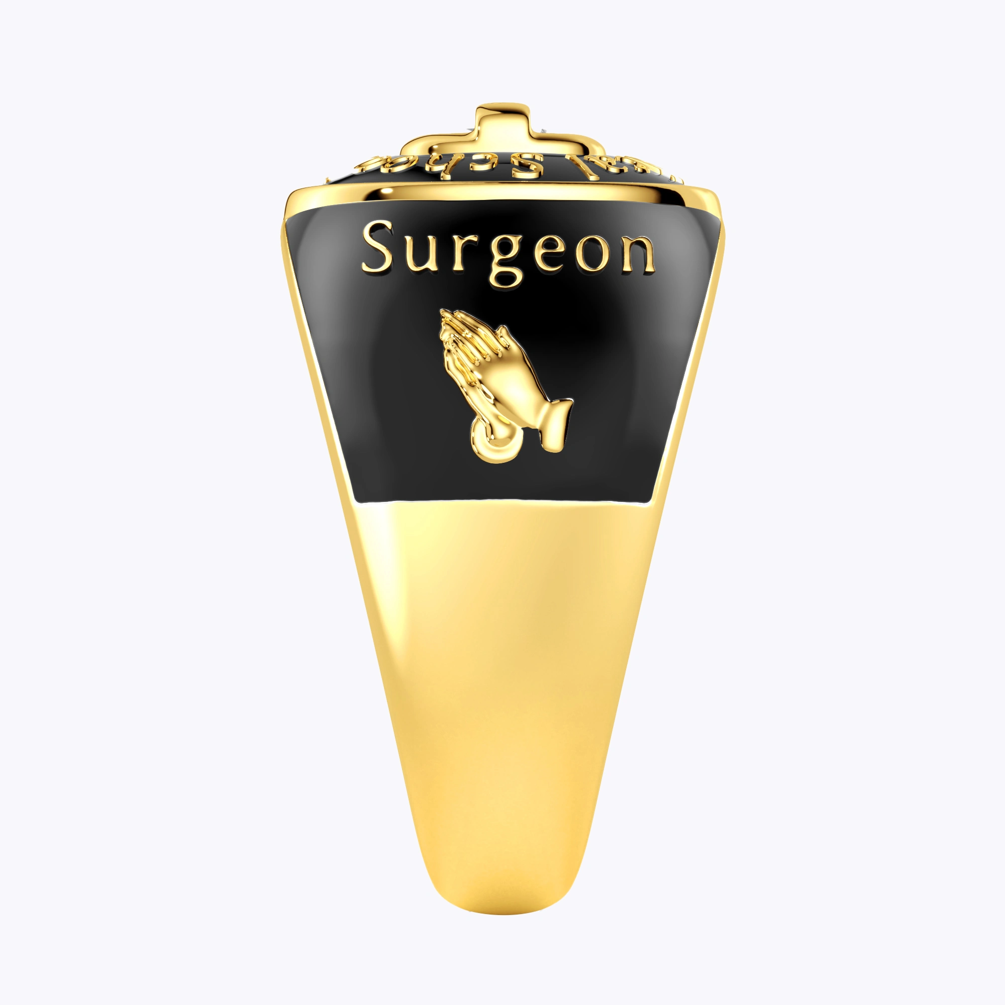 Custom Birthstone Graduation Ring with Engraved School Name