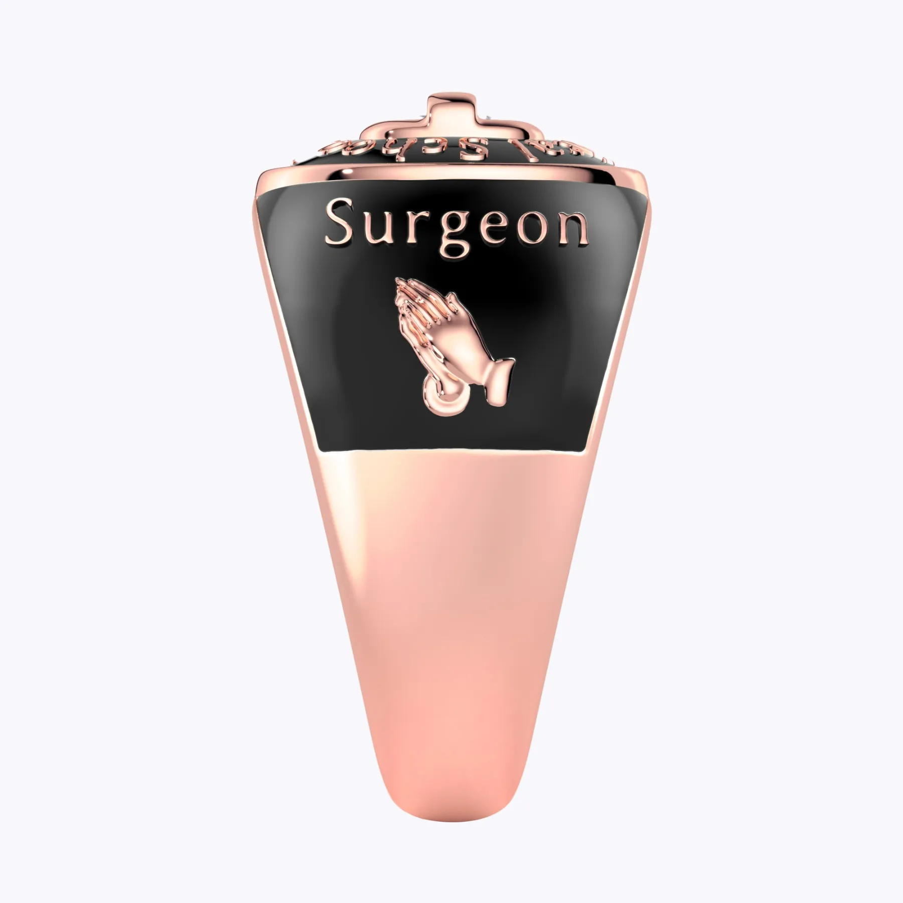 Custom Birthstone Graduation Ring with Engraved School Name