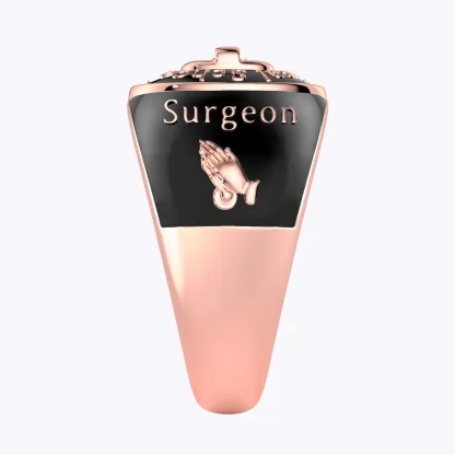 Custom Birthstone Graduation Ring with Engraved School Name