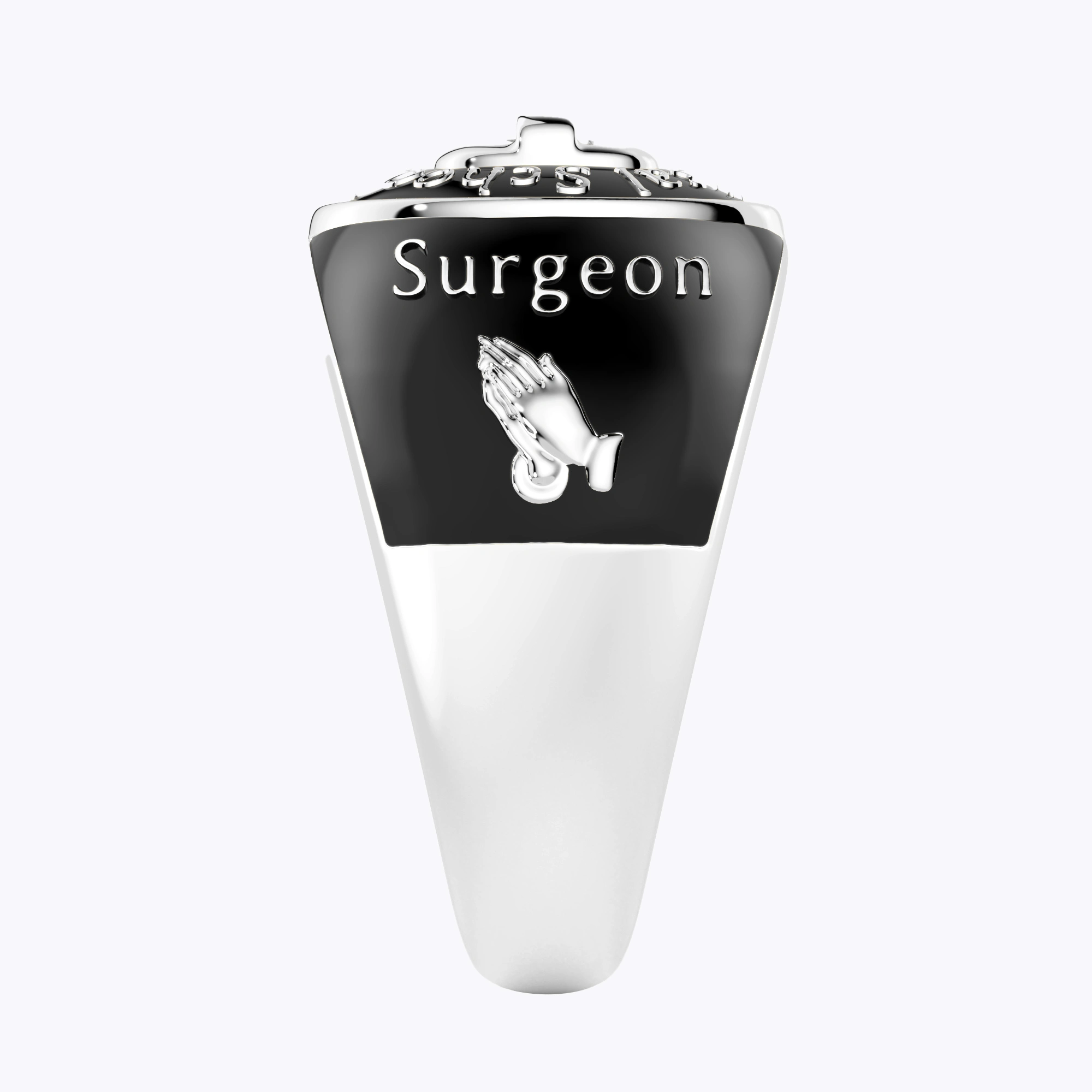 Custom Birthstone Graduation Ring with Engraved School Name