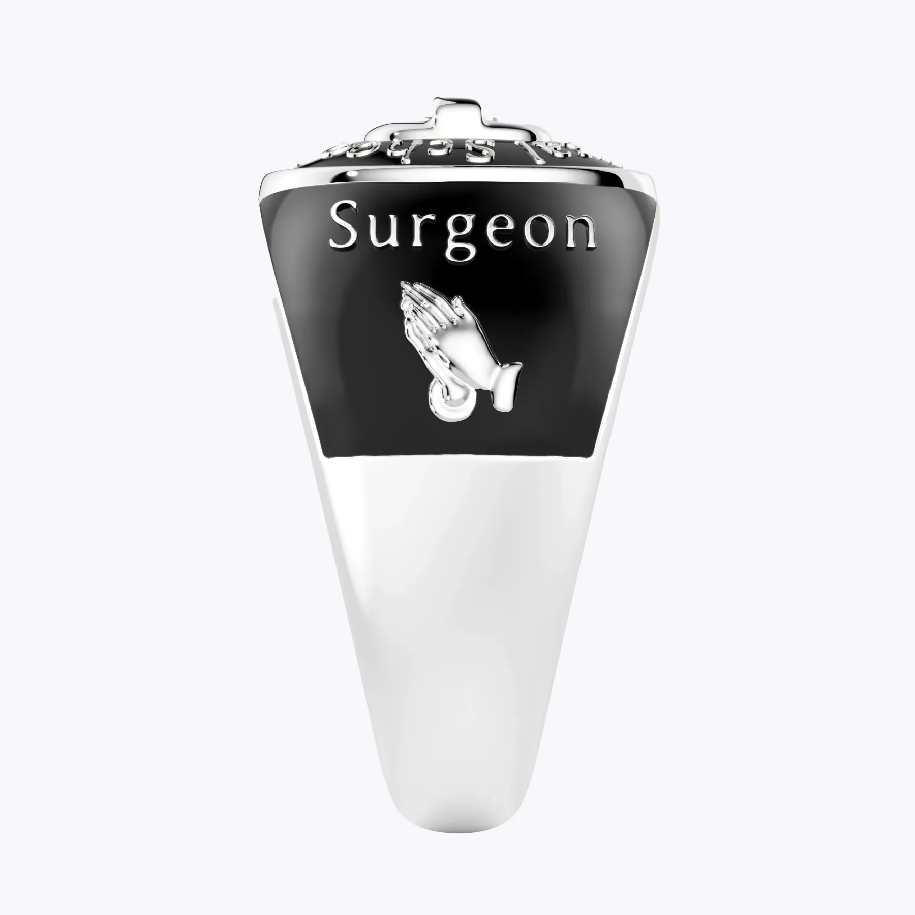 Custom Birthstone Graduation Ring with Engraved School Name