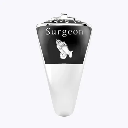Custom Birthstone Graduation Ring with Engraved School Name