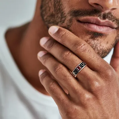 Square Birthstone Graduation Band-BY PROMISE-Birthstone