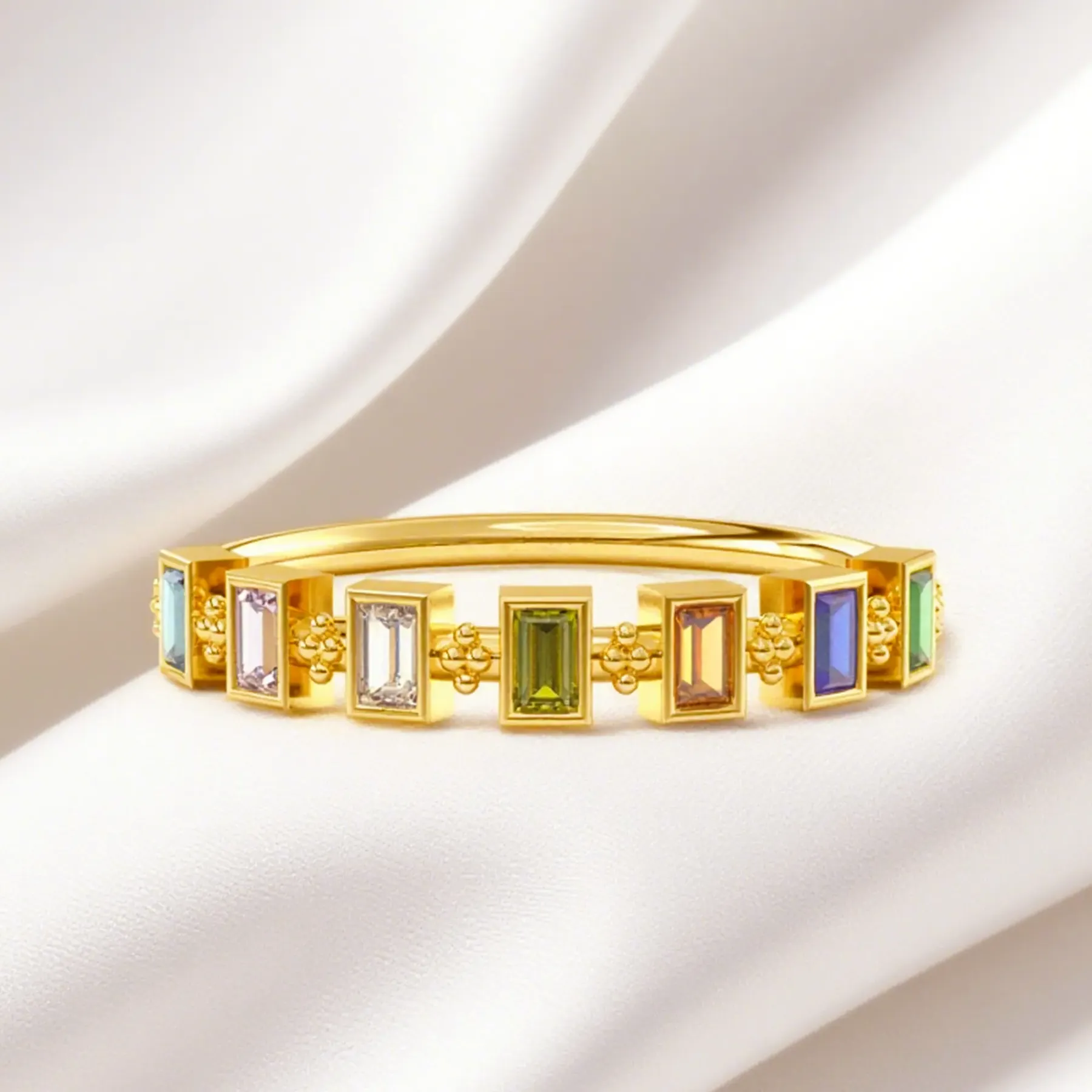 Custom 1-8 Baguette Birthstone Ring-BY PROMISE-Birthstone