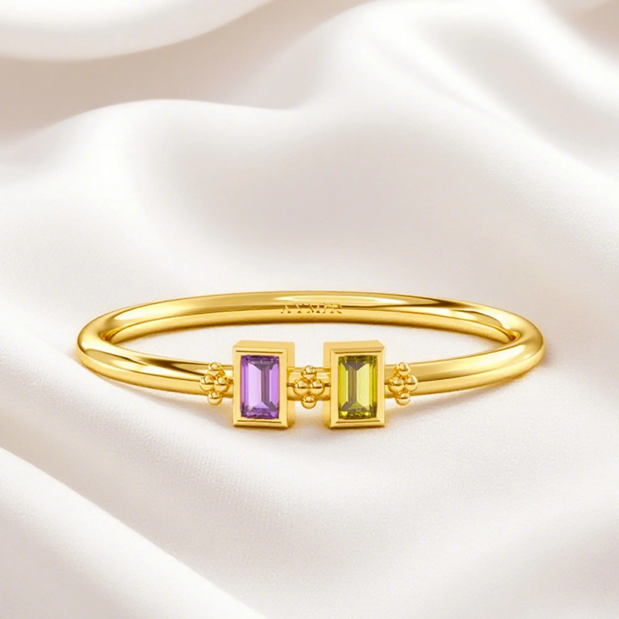 Custom 1-8 Baguette Birthstone Ring-BY PROMISE-Birthstone