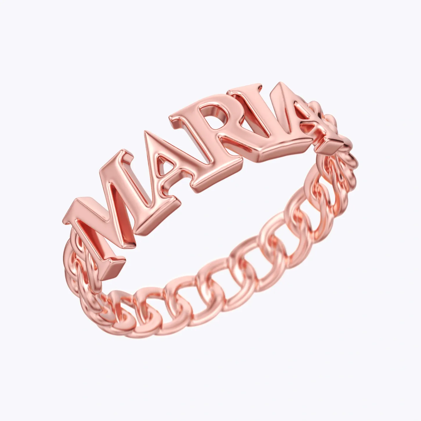 Custom Twisted Braided Name Ring