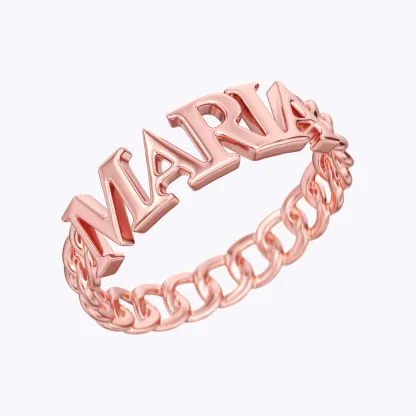 Custom Twisted Braided Name Ring