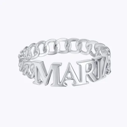 Custom Twisted Braided Name Ring