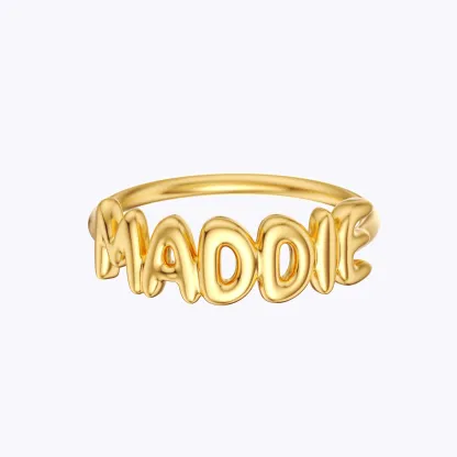 Personalized 3D Bubble Name Ring