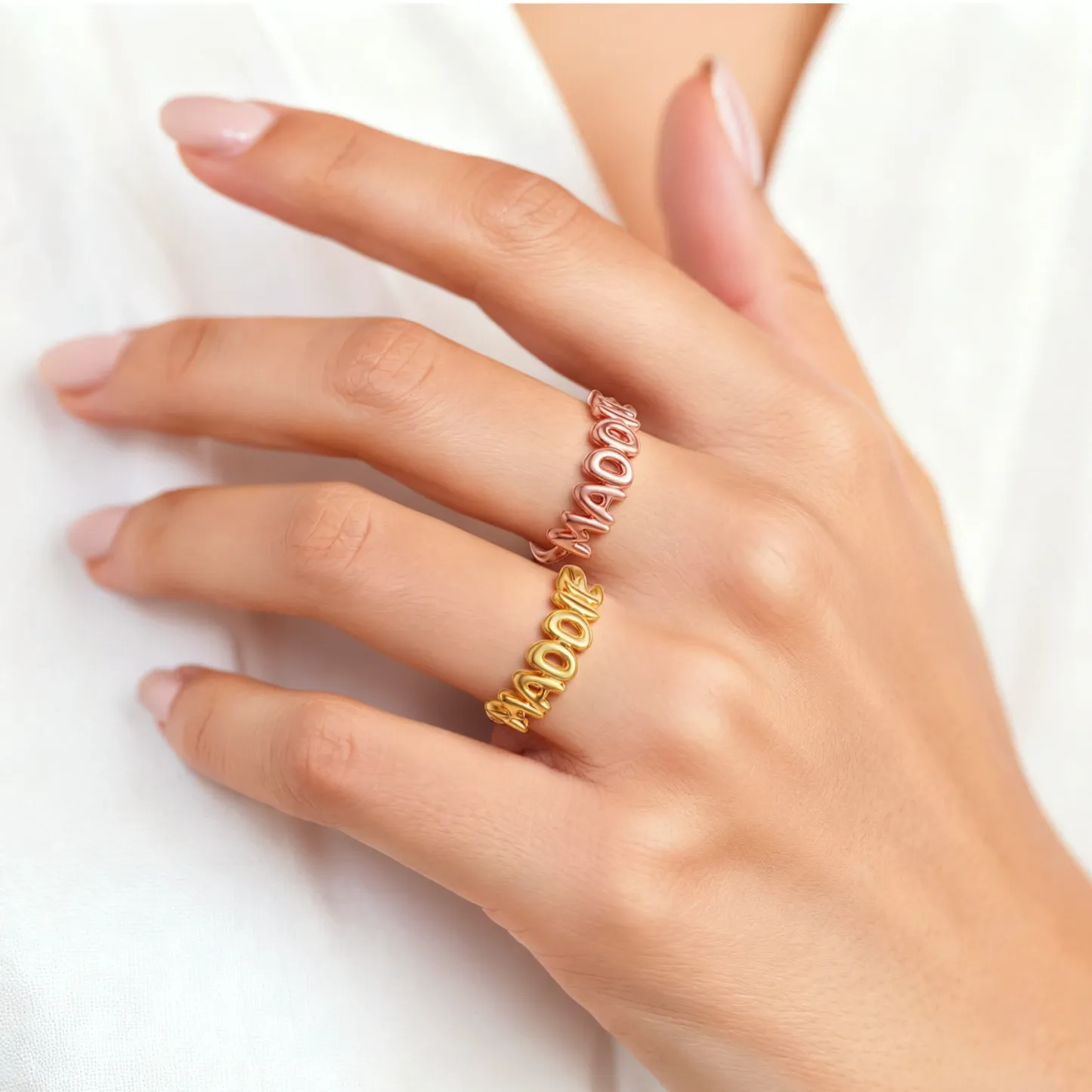 Personalized 3D Bubble Name Ring