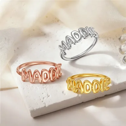 Personalized 3D Bubble Name Ring