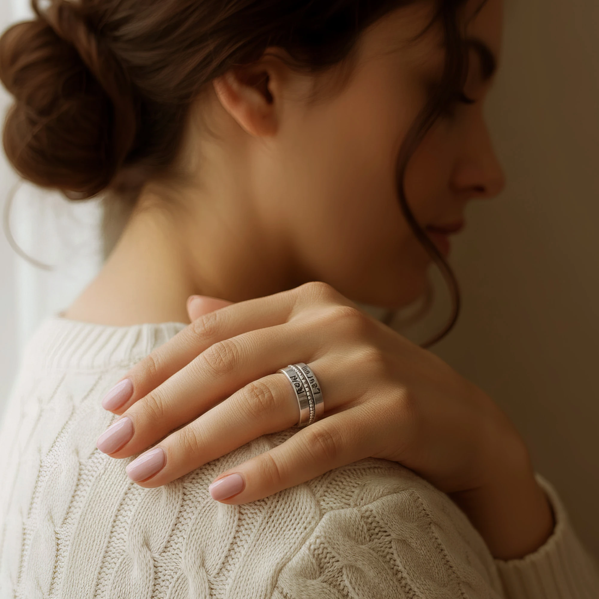 Custom 3 Pcs Name Ring Set