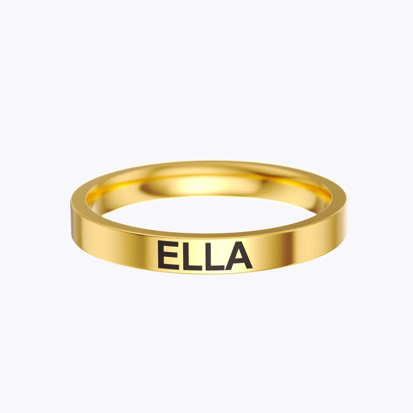 Personalized Stackable Triple-Color Ring Set