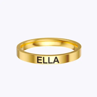 Personalized Stackable Triple-Color Ring Set
