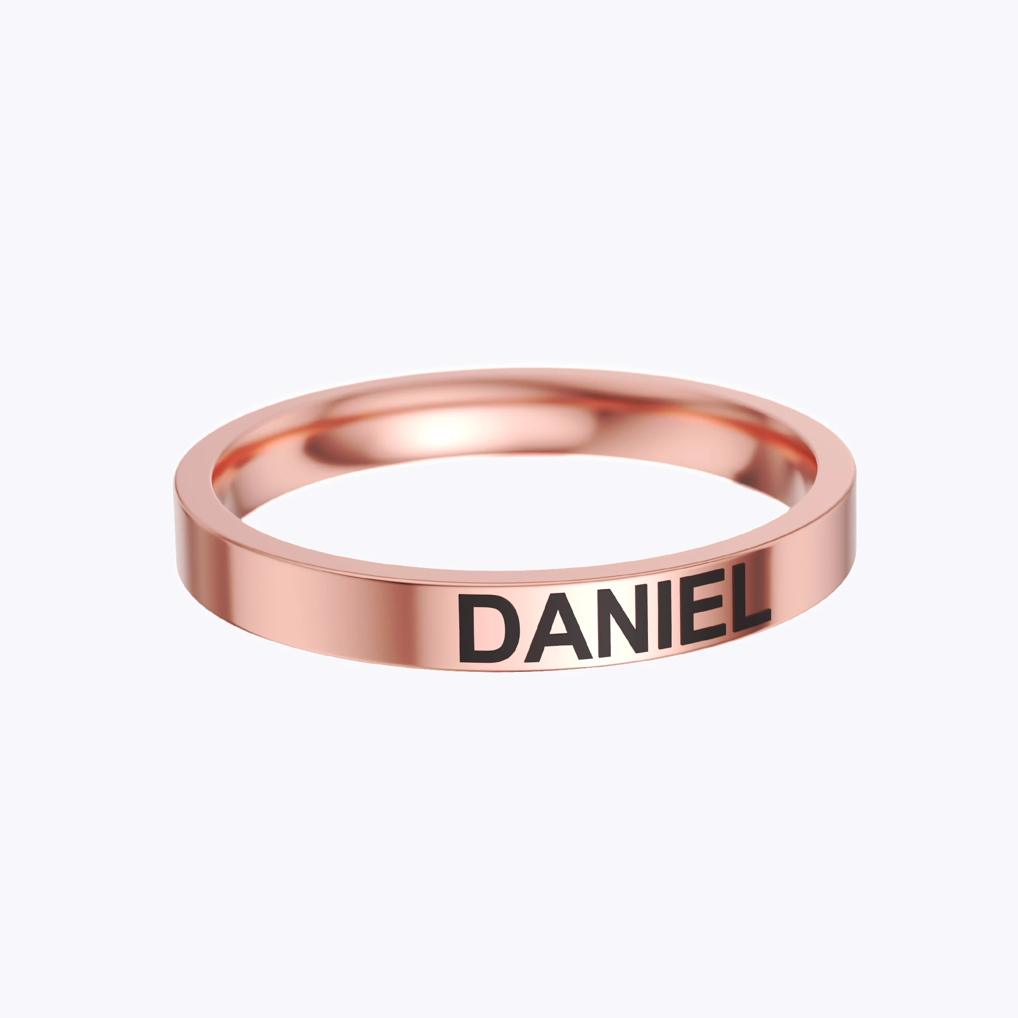 Personalized Stackable Triple-Color Ring Set