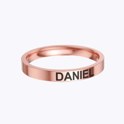 Personalized Stackable Triple-Color Ring Set