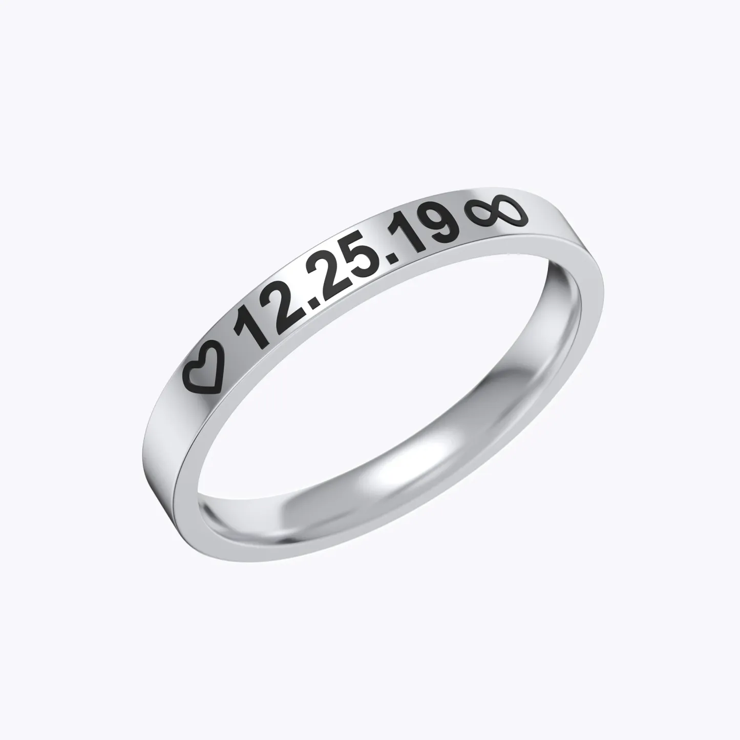 Personalized Stackable Triple-Color Ring Set