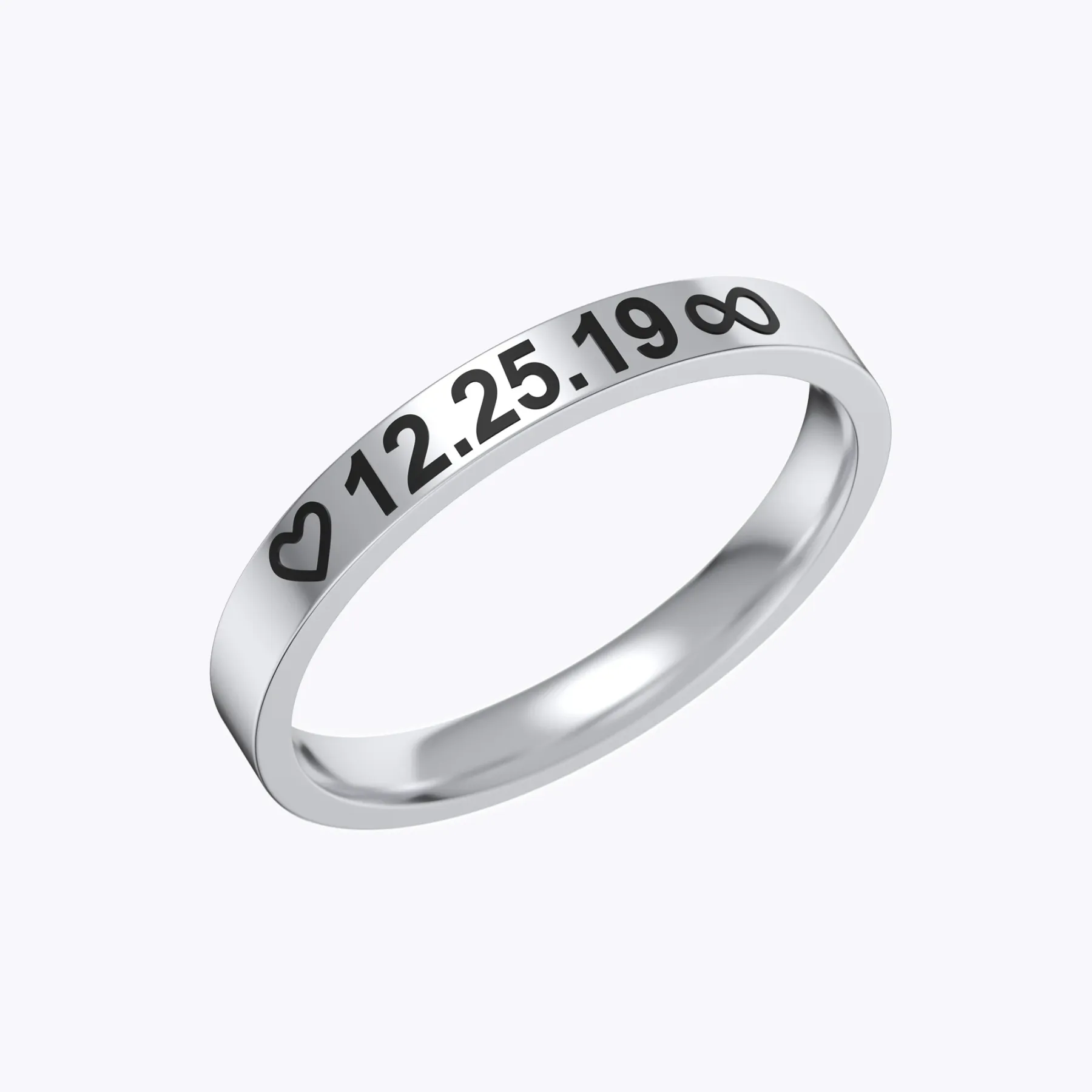 Personalized Stackable Triple-Color Ring Set
