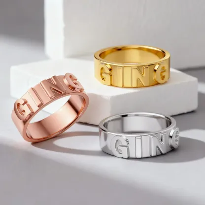 Custom Engraved Name Band