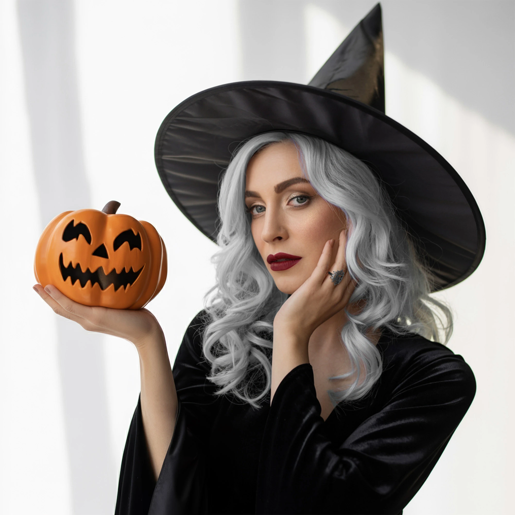 Personalized Halloween Cobweb Gothic Name Ring