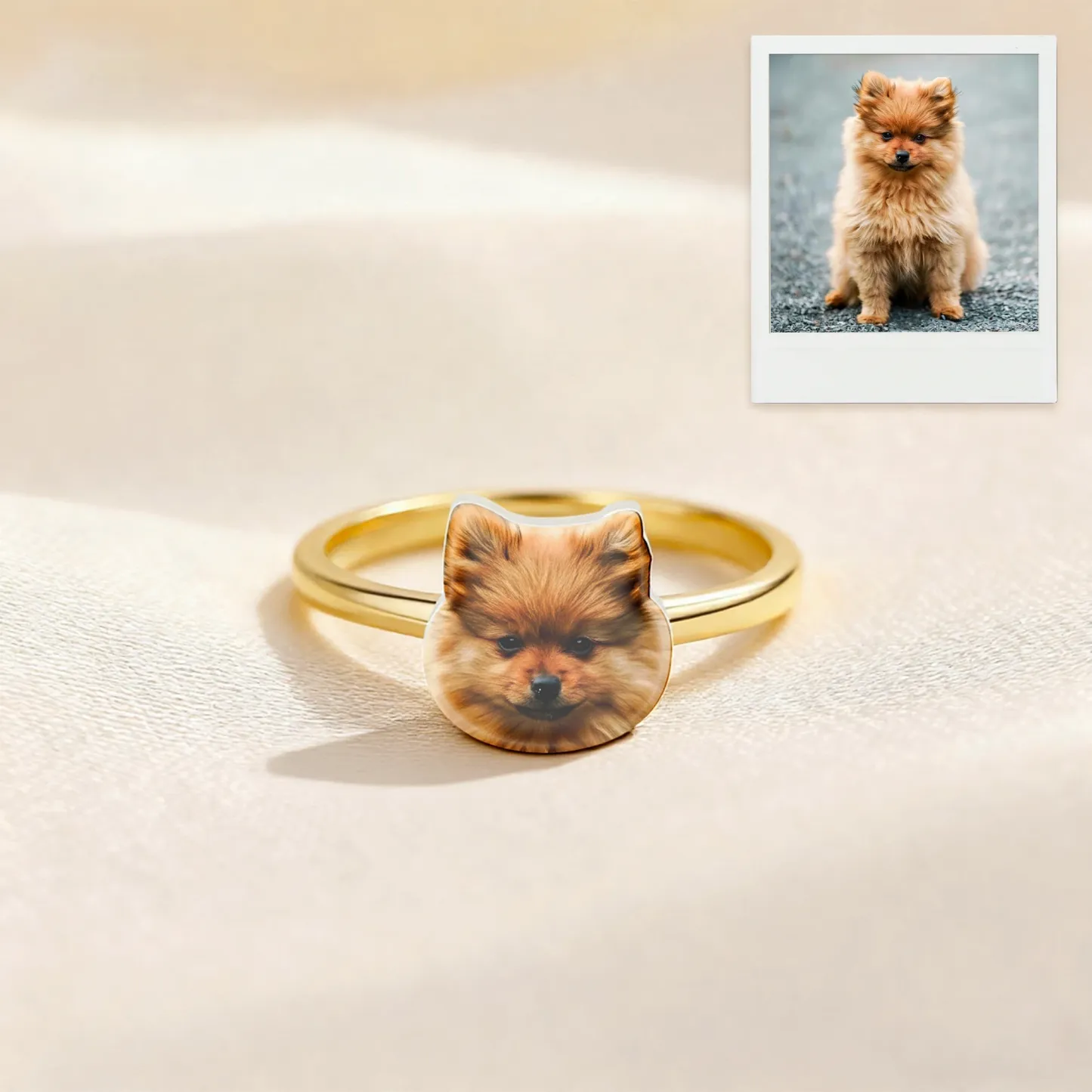 Custom Pet Face Photo Ring