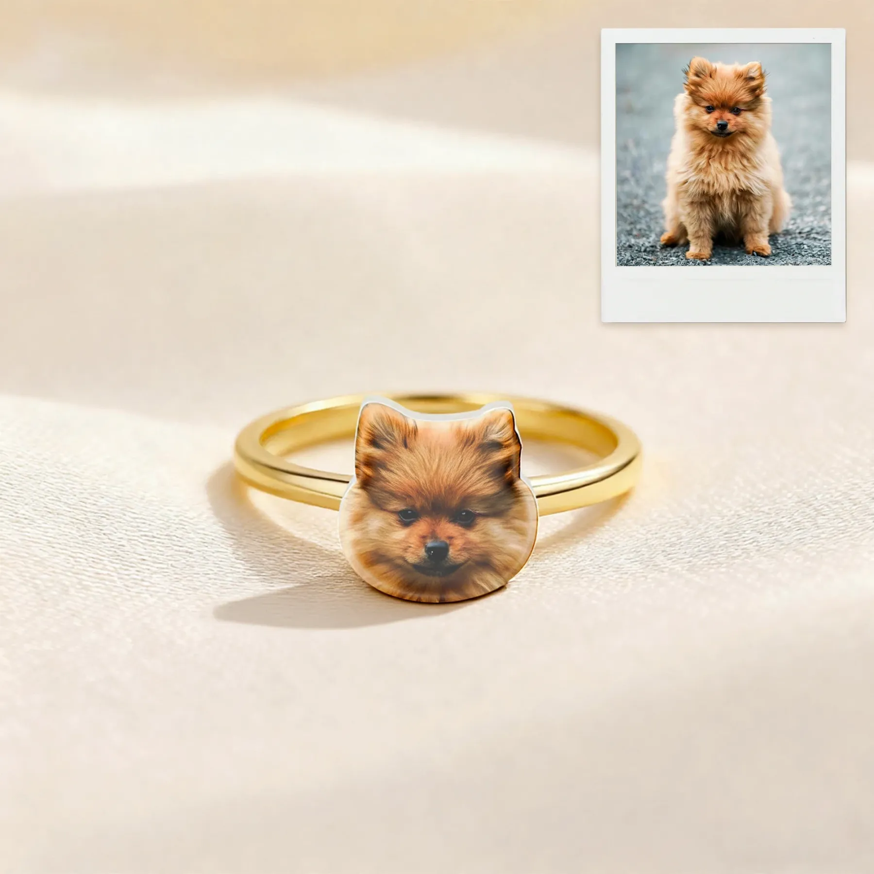 Custom Pet Face Photo Ring