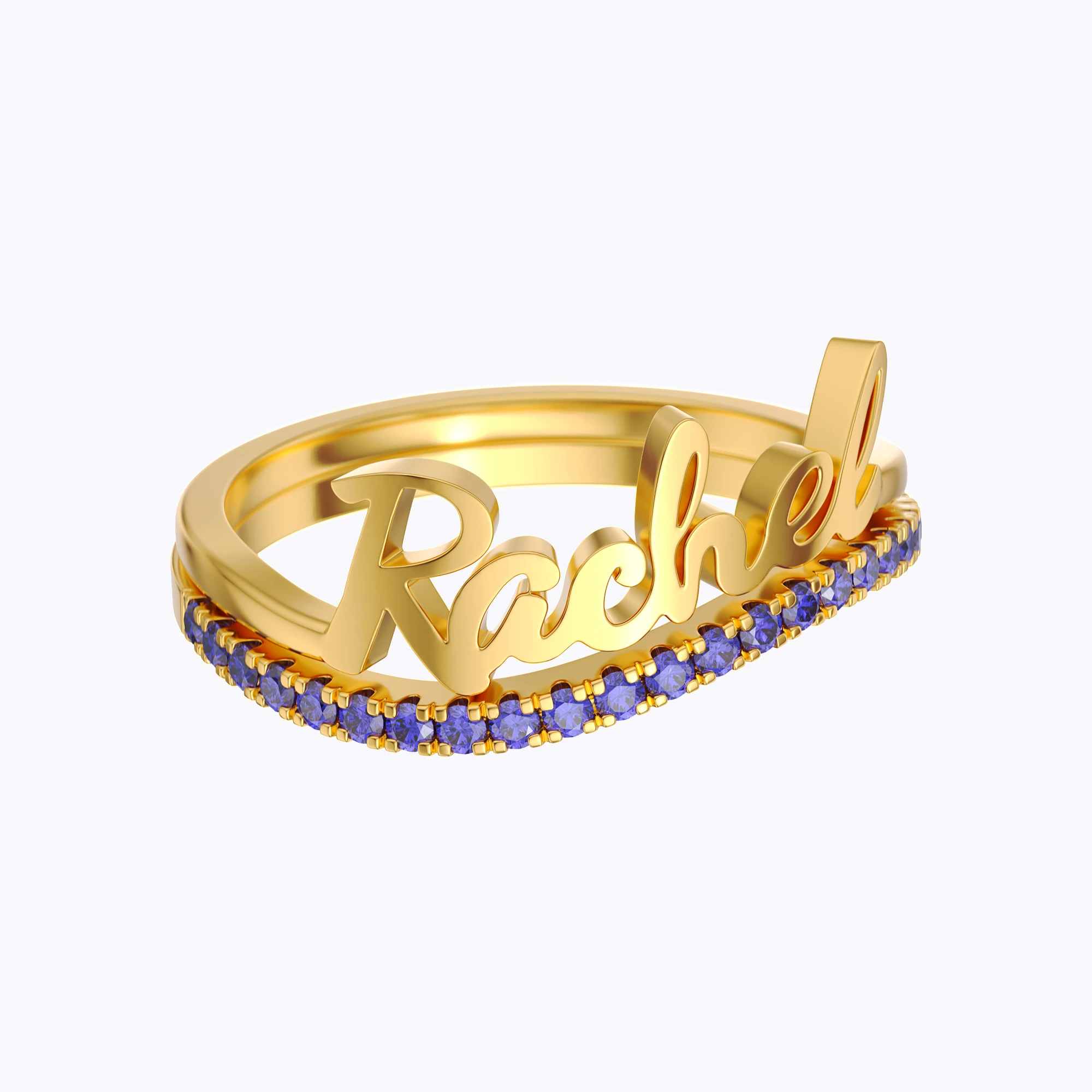 Custom Curved Name Ring