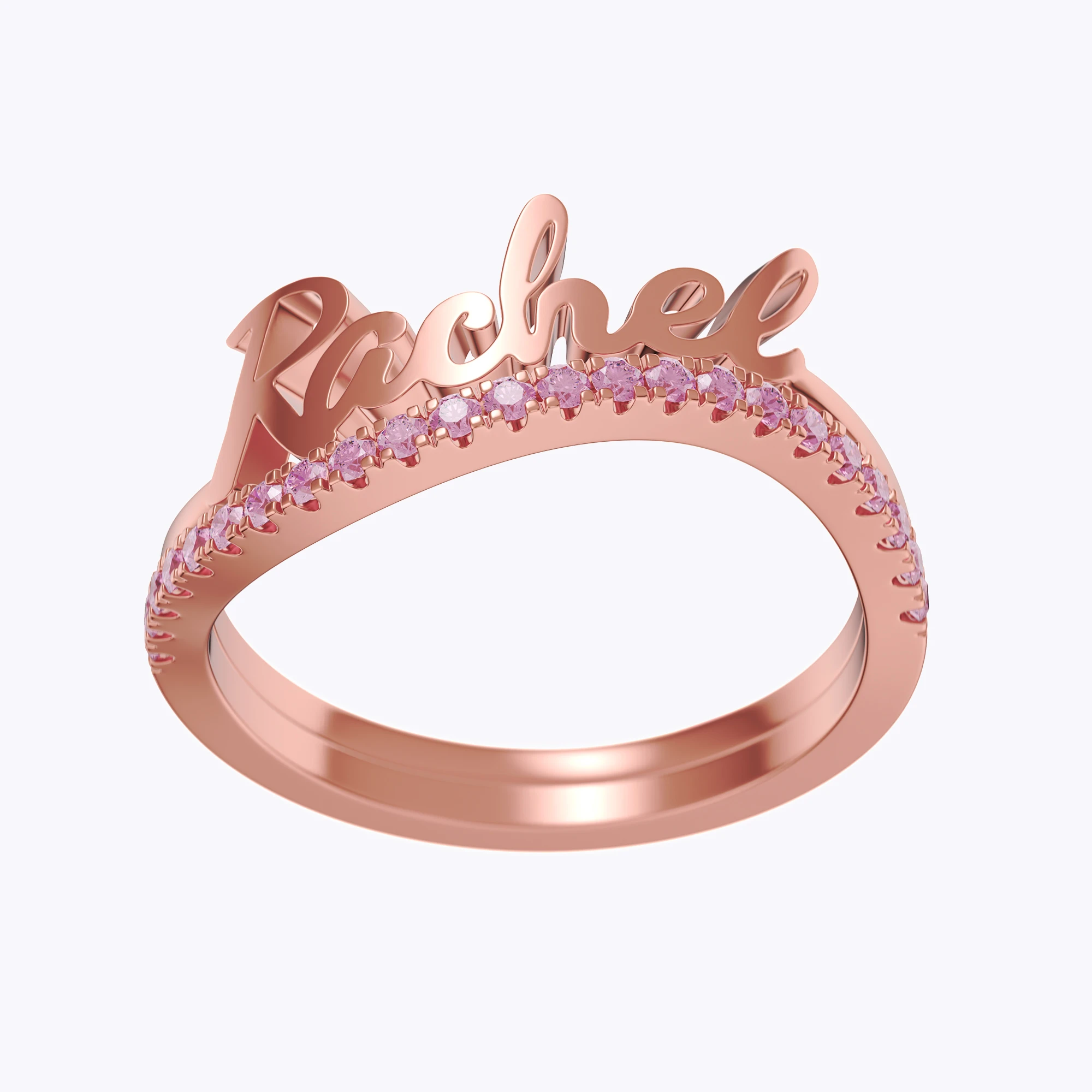 Custom Curved Name Ring