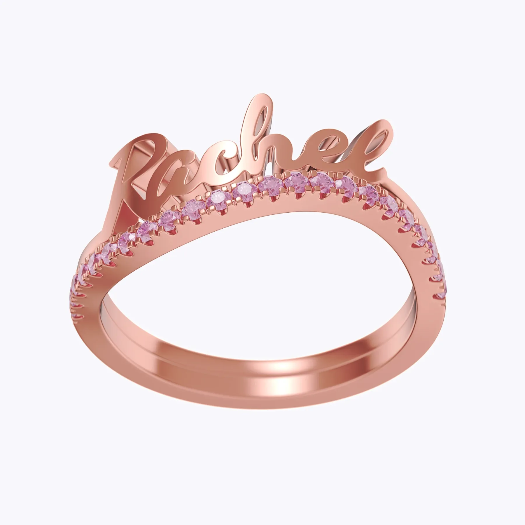 Custom Curved Name Ring