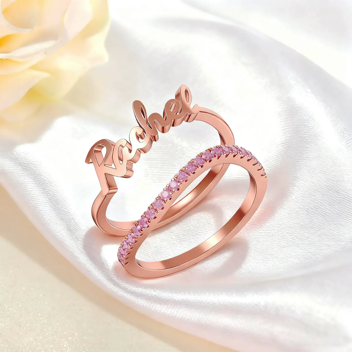 Custom Curved Name Ring