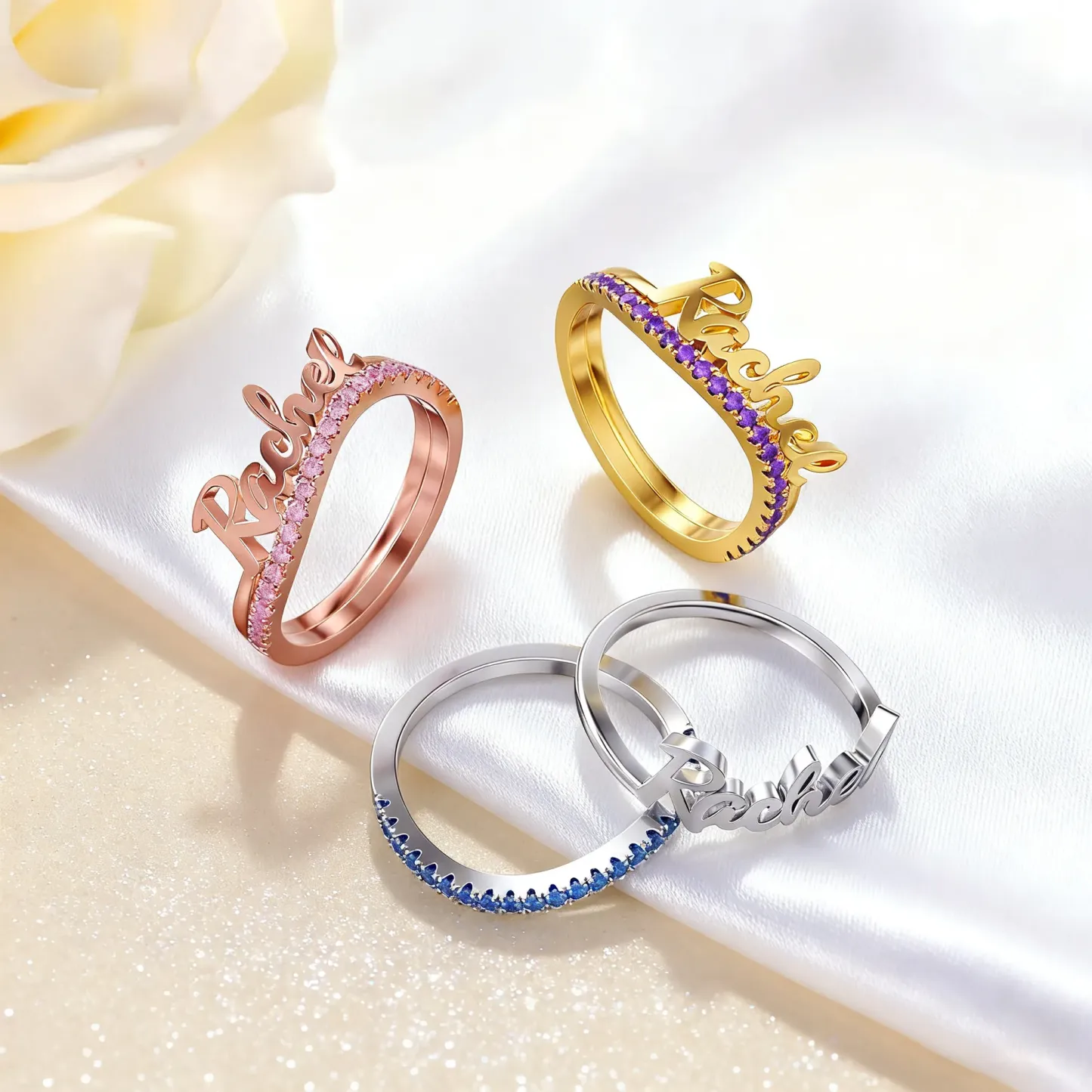 Custom Curved Name Ring