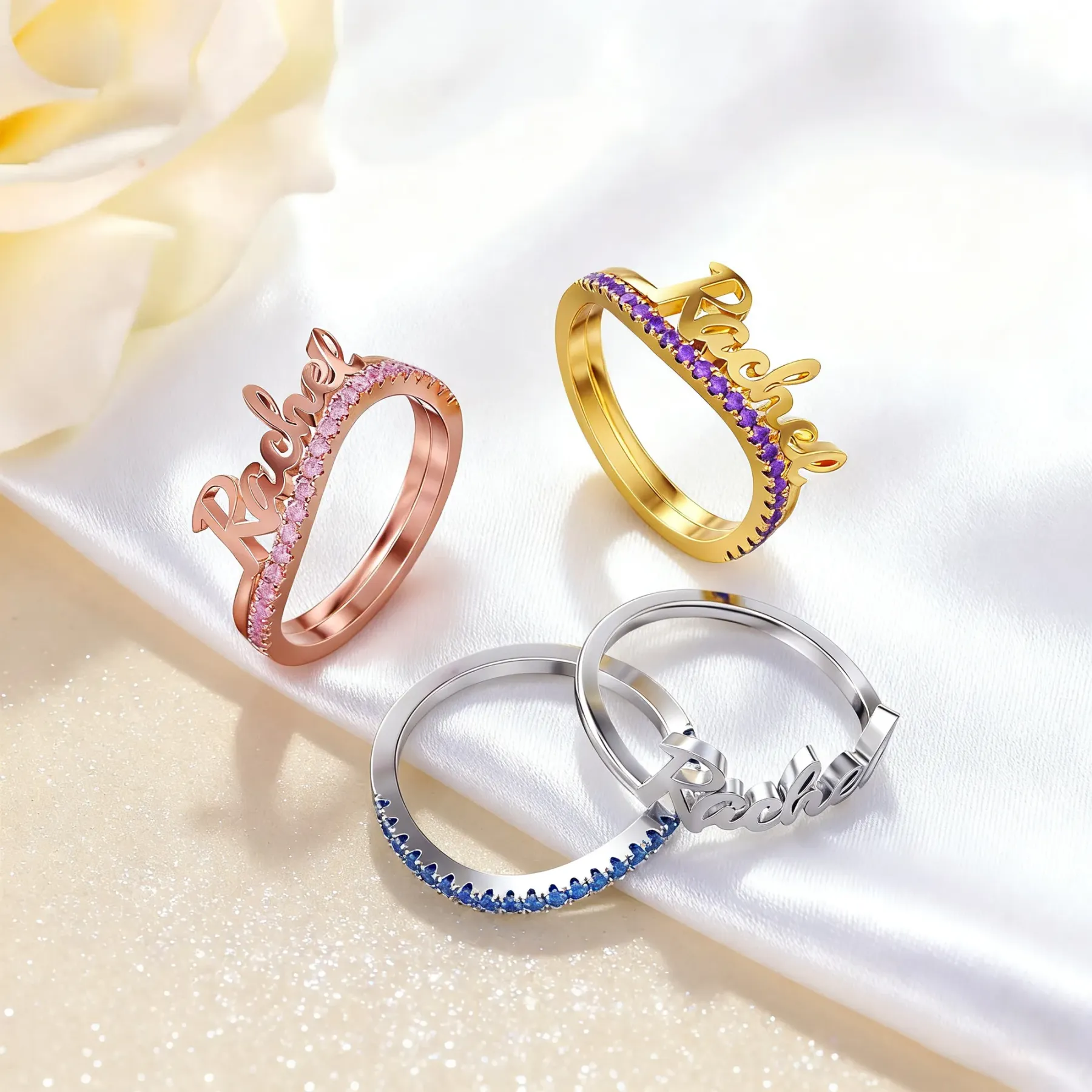 Custom Curved Name Ring