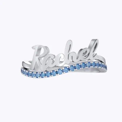 Custom Curved Name Ring