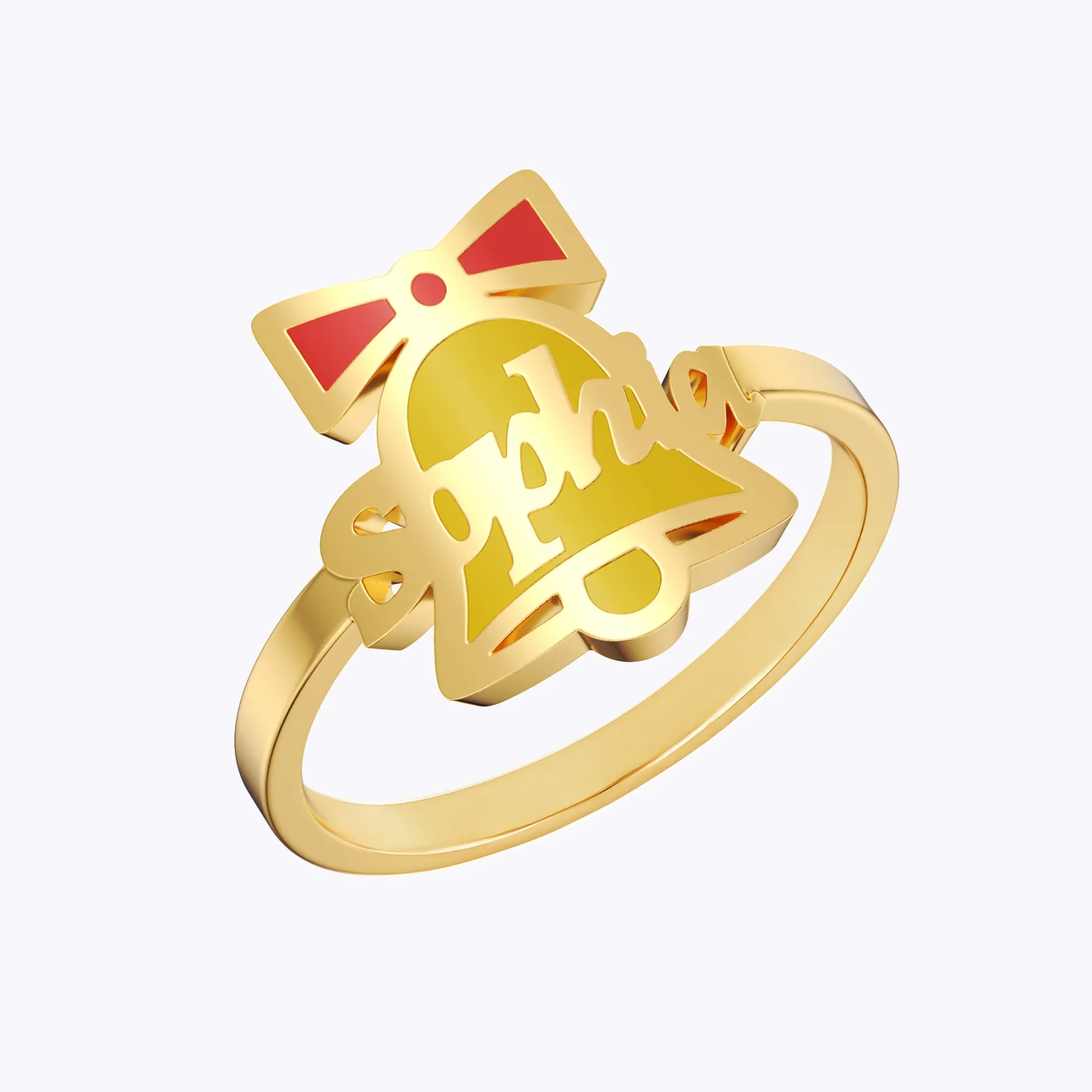Personalized Name Christmas Bell Ring