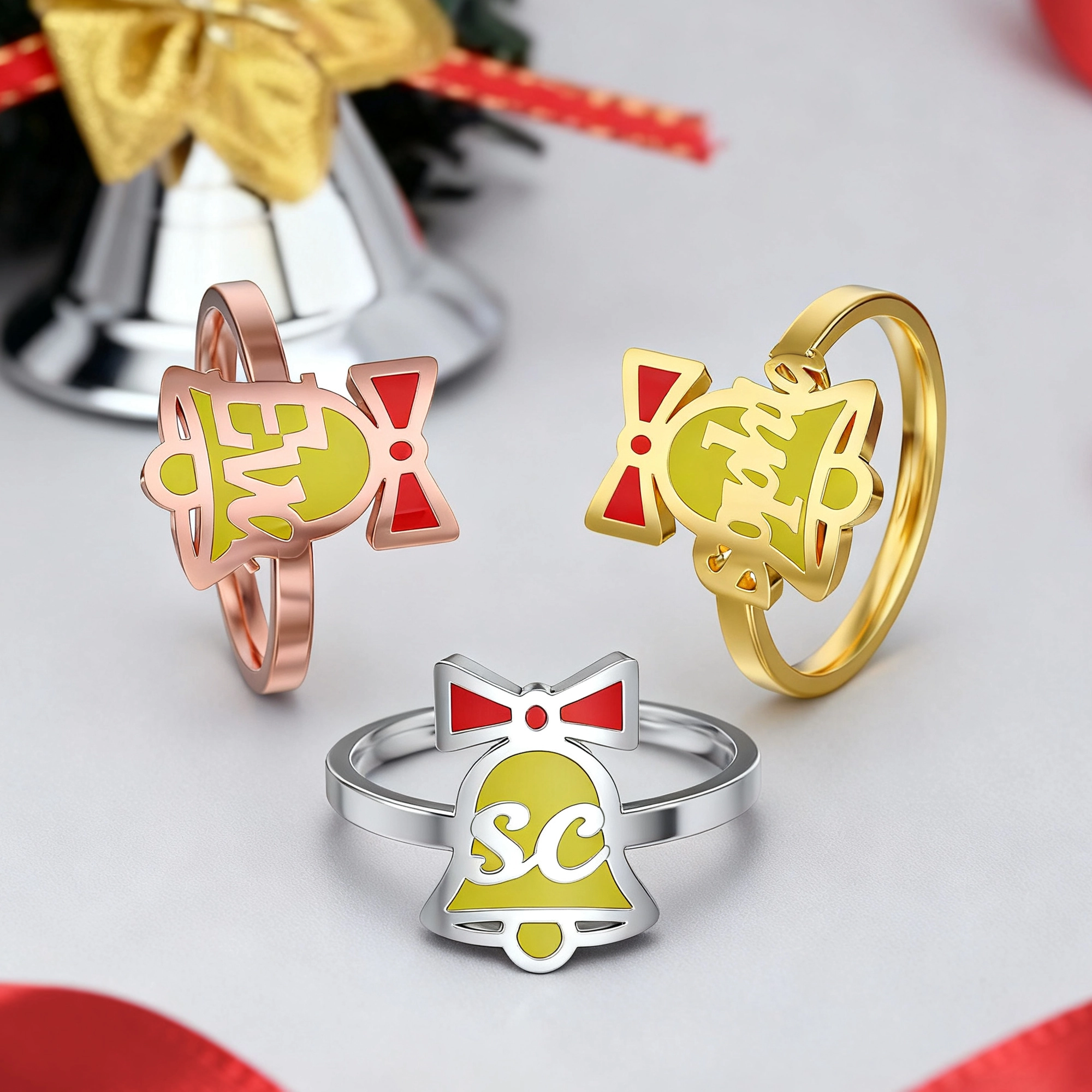Personalized Name Christmas Bell Ring