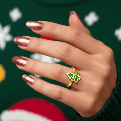 Personalized Name Christmas Tree Ring