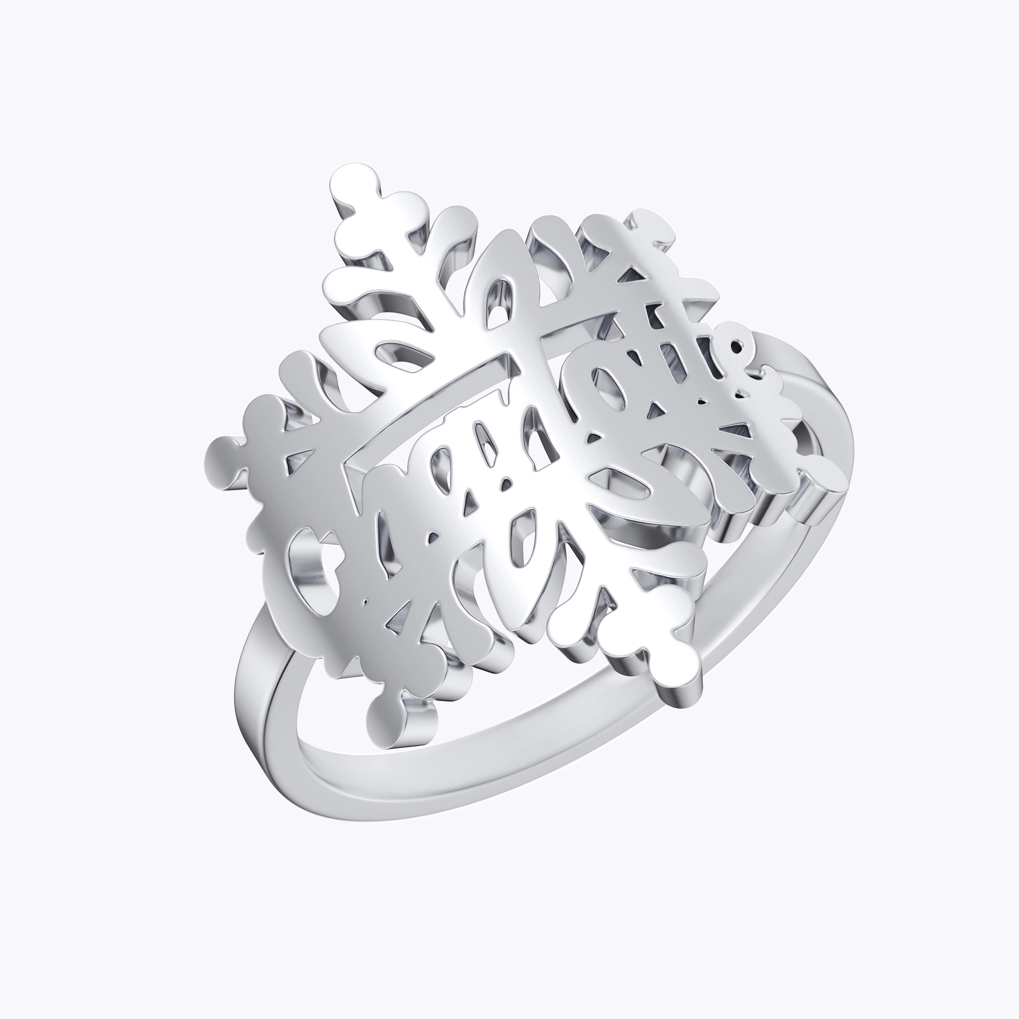 Personalized Snow Snowflake Tree Name Ring