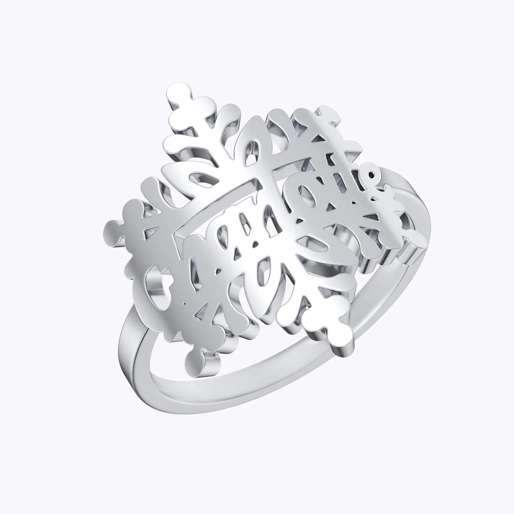 Personalized Snow Snowflake Tree Name Ring