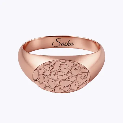 Custom Dog Cat Nose Print Rings with Name