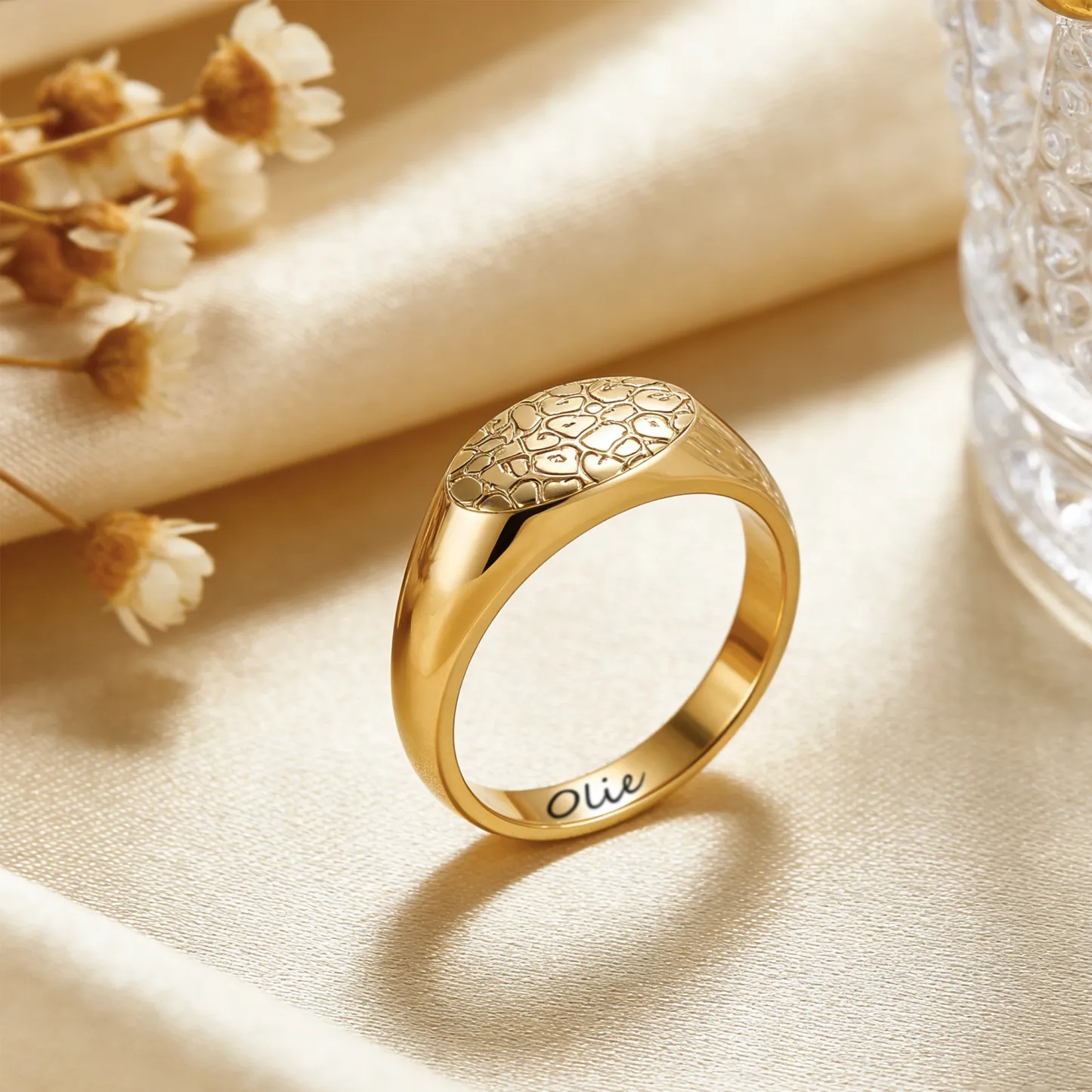 Custom Dog Cat Nose Print Rings with Name