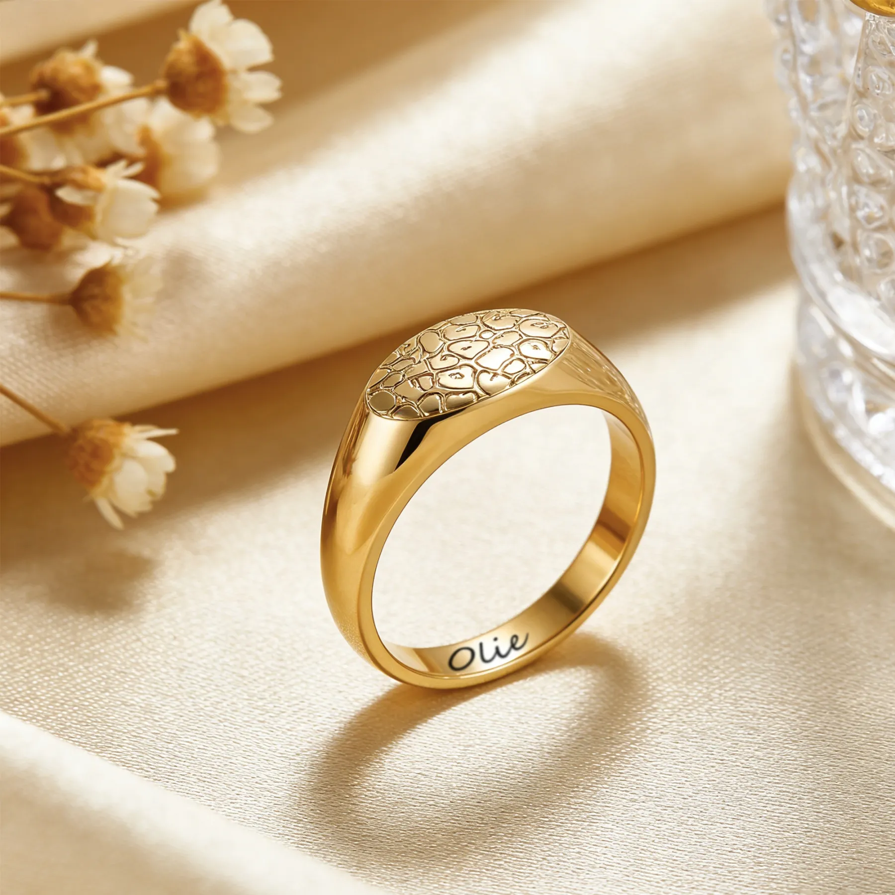 Custom Dog Cat Nose Print Rings with Name