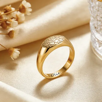 Custom Dog Cat Nose Print Rings with Name