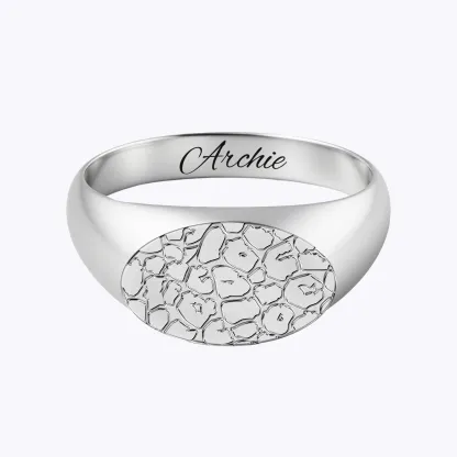 Custom Dog Cat Nose Print Rings with Name