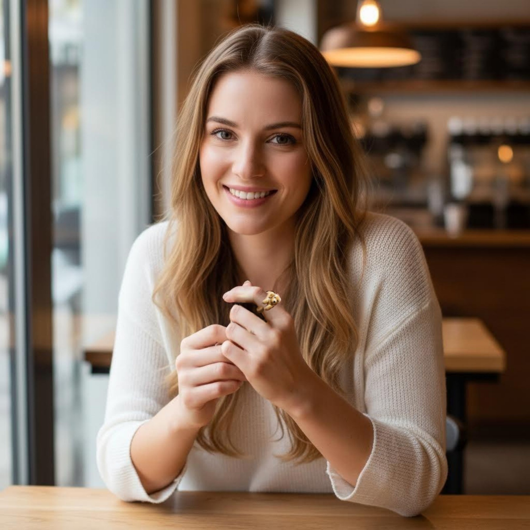 Custom 3D Handmade Ceramic Dog Cat Pet Tail Ring