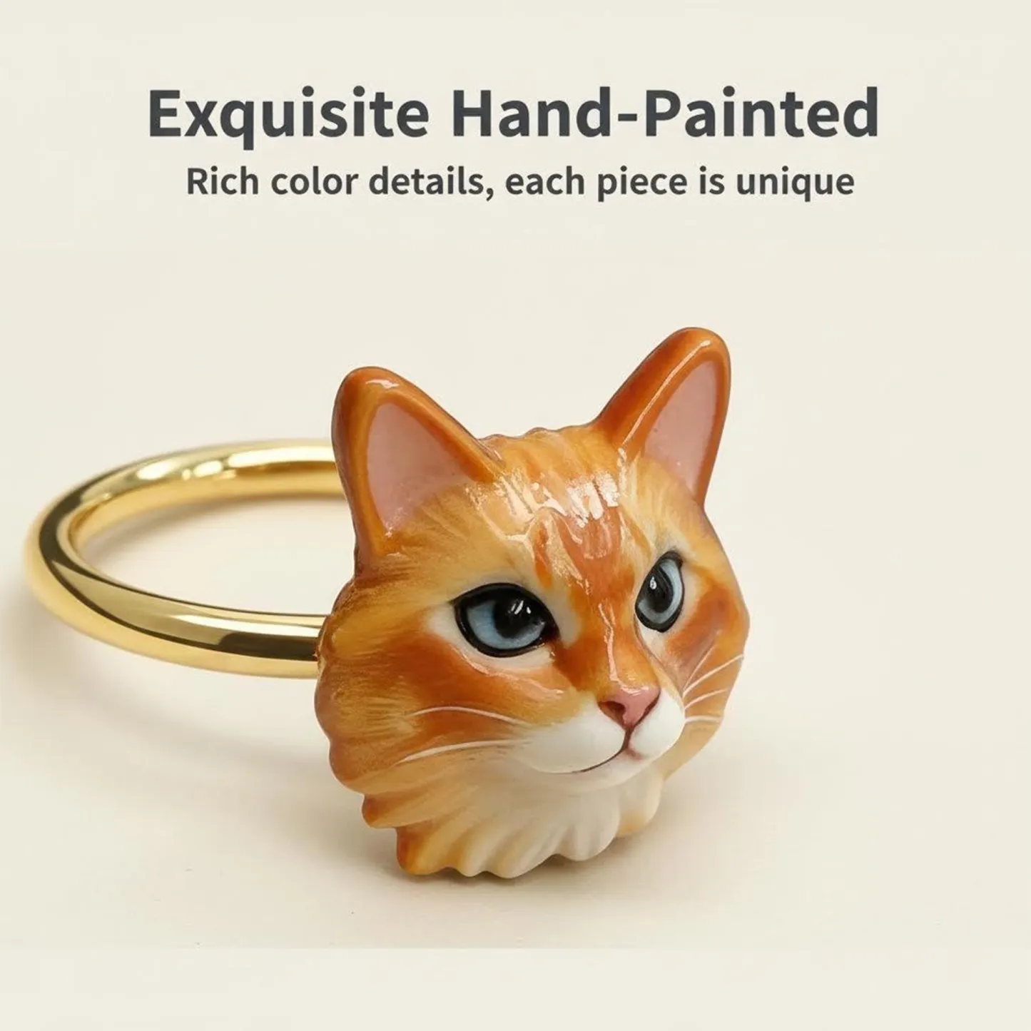 Personalized 3D Dog Cat Pet Photo Ring